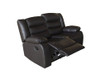 ROCKY 3 SEATER PU LEATHER  RECLINER  - BROWN