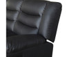 ROCKY 3 SEATER PU LEATHER  RECLINER  - BLACK