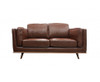 RAVEN 2 SEATER LEATHERETTE  SOFA - BROWN