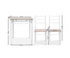 ODESSA 3 PIECE DINING SETTING WITH -700(W) x 700(D) - TABLE - NATURAL & WHITE