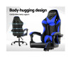 PAXTON RECLINING OFFICE COMPUTER  CHAIR  - BLACK & BLUE