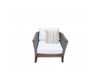 NEVIS OUTDOOR WICKER ARM CHAIR- GREY 7 BROWN