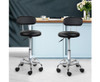 AYANA (SET OF 2) PU LEATHER  SWIVEL CHAIR  WITH BACKREST - BLACK