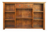 ALANZO (AUSSIE MADE) LOWLINE -1255(H) x 1800(W) x 350(D) BOOKCASE WITH 2 DRAWERS - ASSORTED STAINED COLOURS