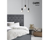 KING SINGLE CELCIUS LINEN FABRIC HEADBOARD BEDHEAD - BEDHEAD HEIGHT 1200(H) - GREY