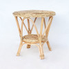 SOPHIA RATTAN ROUND SIDE TABLE - WHITEWASH (NOT AS PICTURED)