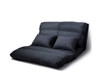 WARLEY 2 SEATER SUEDE FABRIC  FLOOR LOUNGE SOFA BED  - CHARCOAL