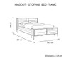 QUEEN DYNIE BED FRAME WITH HEADBOARD/ FOOTBOARD STORAGE - AS PICTURED