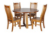 MAGNIFICENT (AUSSIE MADE) 5 PIECE ROUND DINING SUITE WITH 4x VERITY CHAIRS - 900(D) - ASSORTED COLOURS