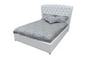 DOUBLE METRO QUILTED LEATHERETTE BED - WHITE