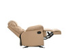 KALINE LEATHER ROCKING RECLINER CHAIR - BEIGE