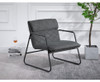 ASHBY LINEN UPHOLSTERED ARMCHAIR WITH SLED BASE -  DARK GREY