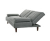 HUXLEY 3 SEATER FABRIC FOLDABLE SOFA BED WITH CUPHOLDER -  LIGHT GREY