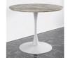 JHANNA ROUND DINING TABLE WITH MARBLE TOP - WHITE