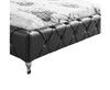 QUEEN SIRENE LEATHERETTE  BED - BLACK