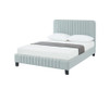 KING CARSLIE FABRIC BED - STONE GREY