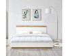 KING BRANWEN BED FRAME - WHITE & OAK