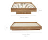  QUEEN VIVICA FLOATING BED BASE FRAME - WALNUT OAK