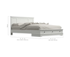 QUEEN PERNILLE BED FRAME WITH STORAGE DRAWERS - WHITE