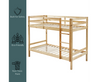 SINGLE OVER SINGLE 2 RAIL BUNK BED - NATURAL