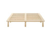 KING SINGLE NIVEAN WOODEN BED BASE FRAME  ONLY - NATURAL