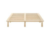 DOUBLE NIVEAN WOODEN BED BASE FRAME  ONLY - NATURAL