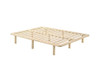 DOUBLE NIVEAN WOODEN BED BASE FRAME  ONLY - NATURAL