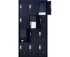 KENZIE STANDARD LOCK 12 DOOR  OFFICE - GYM - STORAGE - SHED - LOCKER - BLACK