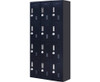 KENZIE  12 DOOR OFFICE - GYM - STORAGE - SHED WITH 3-DIGIT COMBINATION LOCK  - LOCKER - BLACK