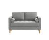 SANDARA 2 SEATER FABRIC SOFA - LIGHT GREY