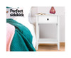 RAELIAN 1 DRAWER BEDSIDE TABLE - WHITE