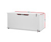 RAELIAN BLANKET BOX OTTOMAN STORAGE - 400(H) x 920(D) - WHITE