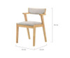 PRELMO DINING CHAIR WITH ARMREST - NATURAL LIGHT OAK