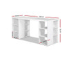 MAYVEN COMPUTER DESK WITH 3 TIER SHELVES - WHITE