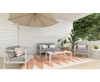 DANWICK OUTDOOR 2 SEATER SOFA - WHITE