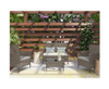 CEPHEUS OUTDOOR RATTAN 4 PIECE  LOUNGE SETTING - NATURAL GREY