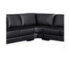 ELOWEN BONDED LEATHER U-SHAPED SOFA WITH RIGHT CHAISE LOUNGE SUITE - BLACK