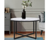 MADELYN ROUND COFFEE TABLE WITH MARBLE TOP - AS PICTURED 