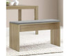 LENNOX DINING BENCH WITH UPHOLSTERED SEAT - OAK