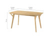 KENYA 6 SEATER DINING TABLE -740(H) x 1500(W) x 900(D) - NATURAL LIGHT OAK