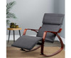 LENNY ADJUSTABLE ROCKING ARMCHAIR WITH FABRIC CUSHION  - CHARCOAL