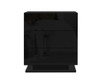 HAMILTON 3 DRAWER BEDSIDE TABLE WITH RGB LED LAMP - HIGH GLOSS BLACK