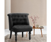 ALZACK SINGLE SEATER FABRIC SOFA CHAIR - BLACK