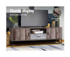 KELLAN TV ENTERTAINMENT UNIT 1800(W) - DARK WOOD & BLACK