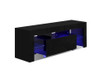 HAMILTON TV CABINET ENTERTAINMENT UNIT WITH RGB LED 1300(W) - HIGH GLOSS BLACK