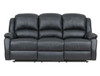 BELLA 3 SEATER LEATHERETTE RECLINER LOUNGE SOFA -  CHOCOLATE OR BLACK