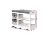 PALMYRA SHOE CABINET BENCH WITH 2 DRAWERS - WHITE & GREY