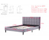 DELUXE QUEEN FABRIC BED FRAME-  GREY