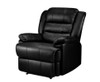 RIORDAN SINGLE SEATER PU LEATHER RECLINER ARM CHAIR - BLACK