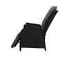 ALMIRA OUTDOOR RECLINER SUN LOUNGE CHAIR - BLACK